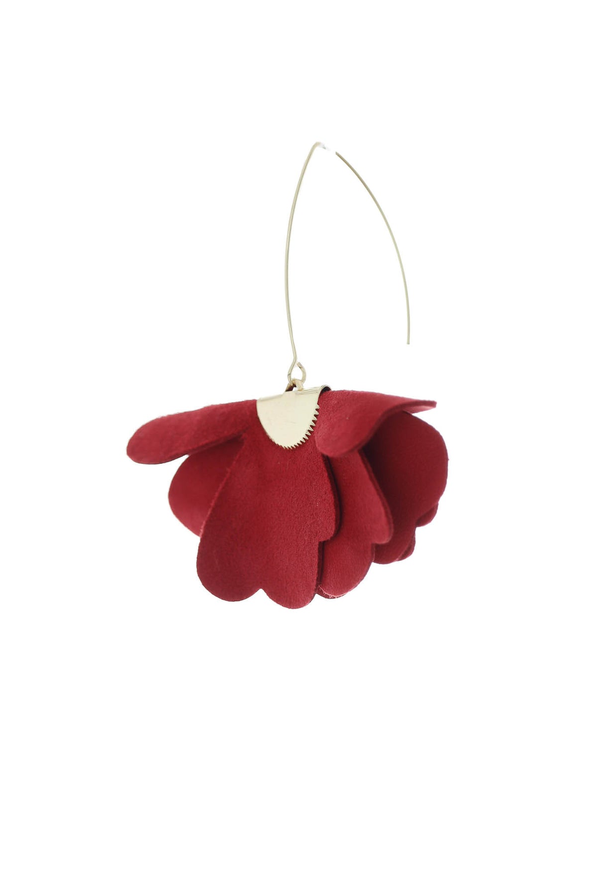 Cercei Floare Mica - Dark Ruby