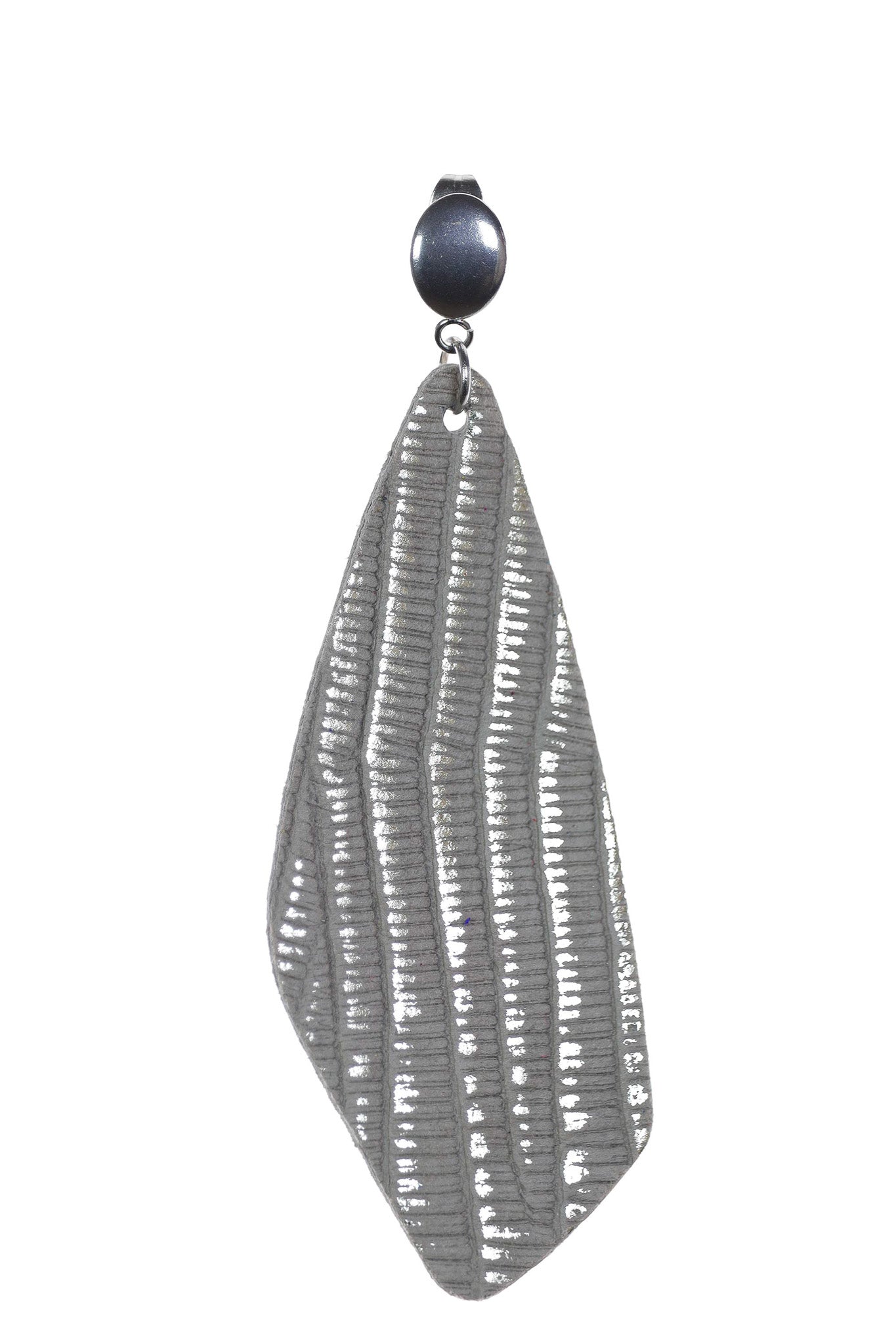 Cercei Drop - Gri + Argintiu