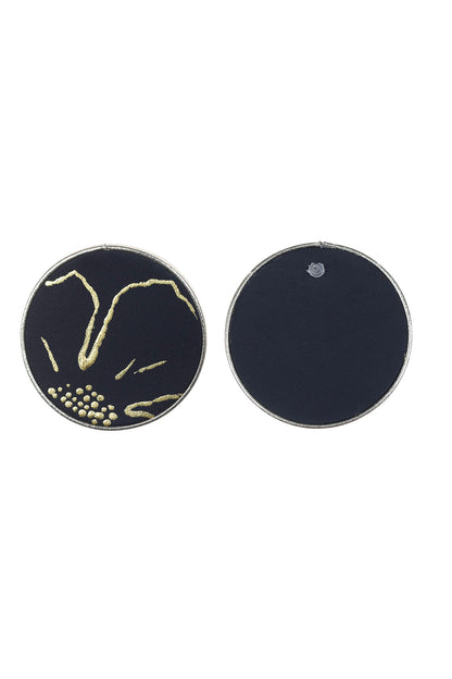 Cercei Geometrici (3 cm) cu foita de aur