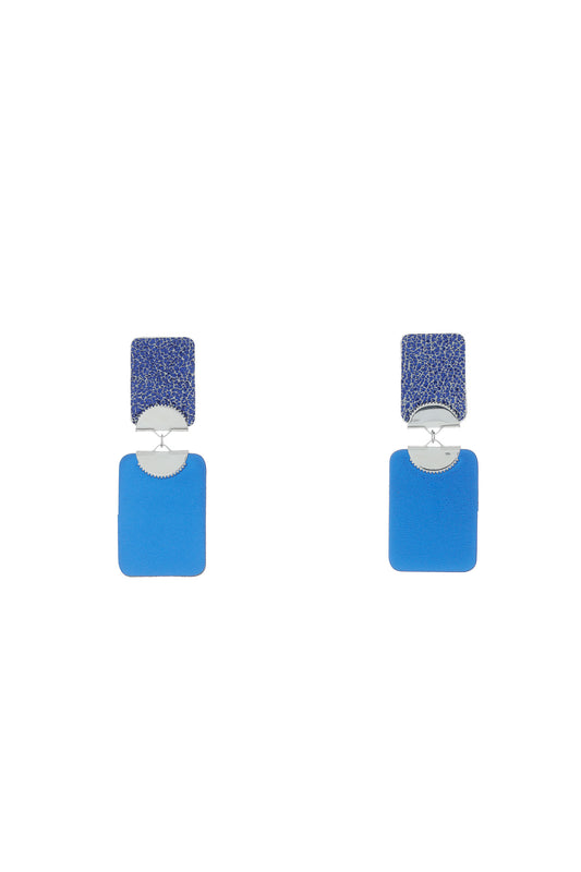 Cercei Geometrici Duo - Albastru + Albastru cobalt