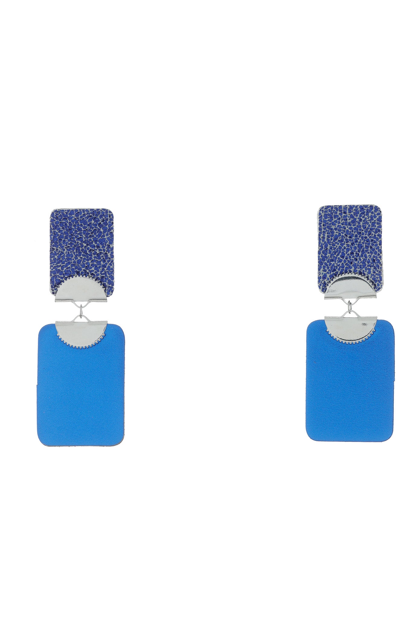Cercei Geometrici Duo - Albastru + Albastru cobalt