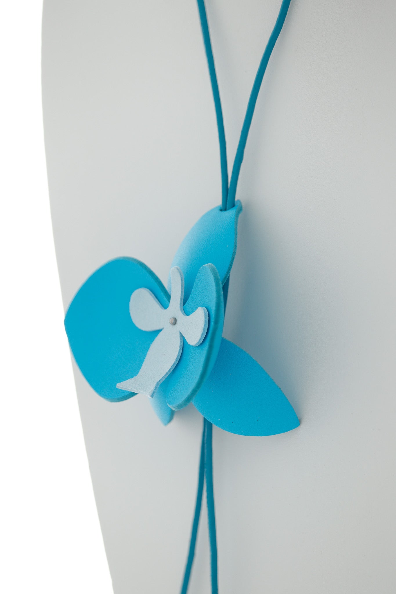Colier Orhidee - Albastru Turcoaz