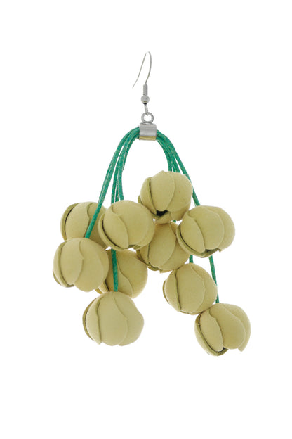 Cercei buchet boboci - Verde