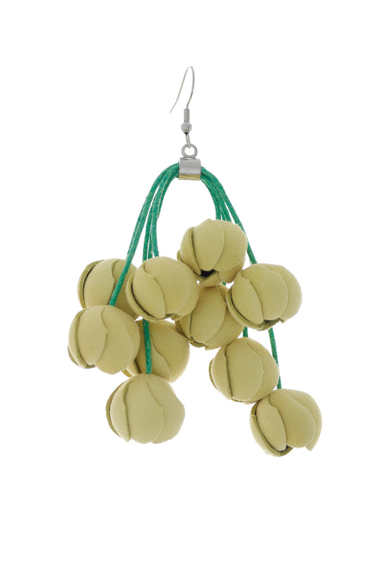 Cercei buchet boboci - Verde