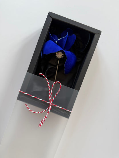 Brosa Crin - Albastru Electric