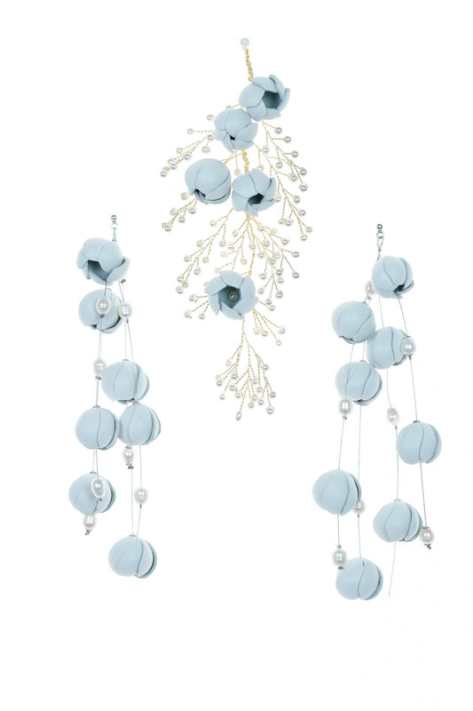 Set Cercei + Accesoriu pentru par mireasa