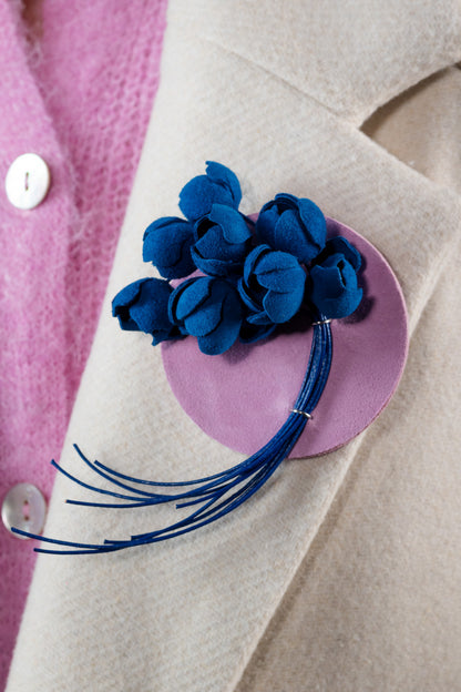 Brosa Blossom - Roz + albastru