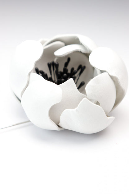 Brosa Bujor maxi - Alb