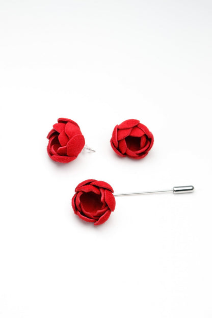 Set brosa si cercei model floral