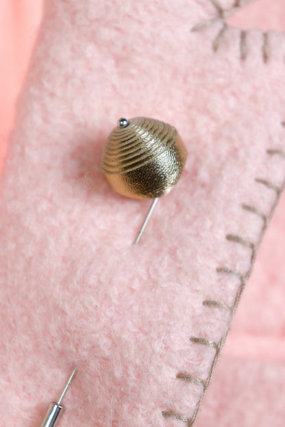 Brosa Leatherbonbon - Auriu