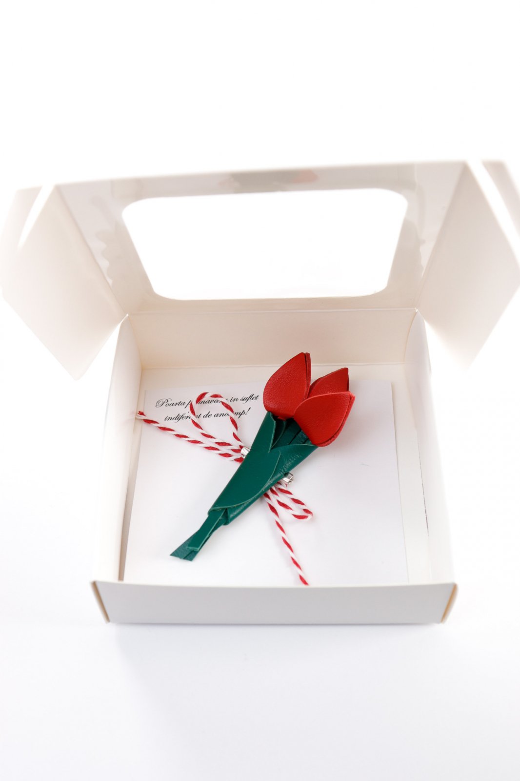 Brosa Buchet de lalele - Rosu