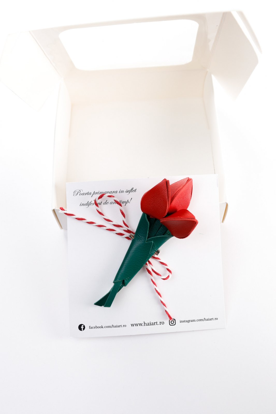 Brosa Buchet de lalele - Rosu