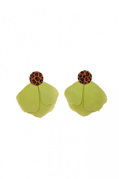 Cercei Aripi - Galben + Animal print