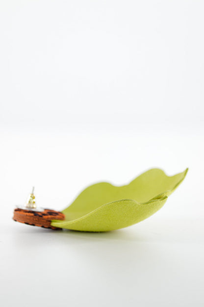 Cercei Aripi - Galben + Animal print