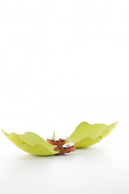 Cercei Aripi - Galben + Animal print