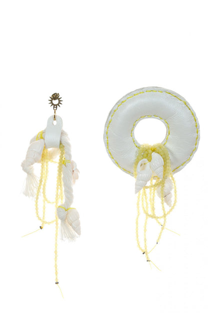 Cercei asimetrici marini - Alb