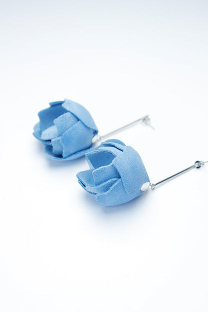 Cercei Lalea - Albastru pastel