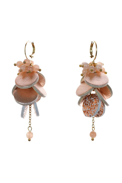 Cercei cercuri in cascada - Rose auriu