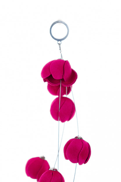 Cercei Cascada florala - Fuchsia