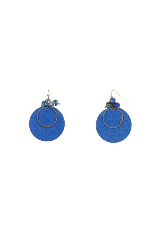 Cercei Cerc (3.5 cm) - Albastru Cobalt