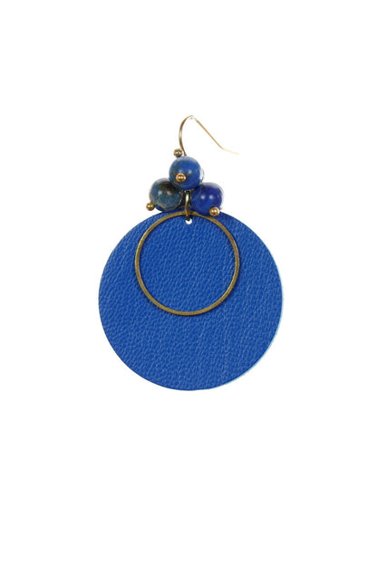 Cercei Cerc (3.5 cm) - Albastru Cobalt