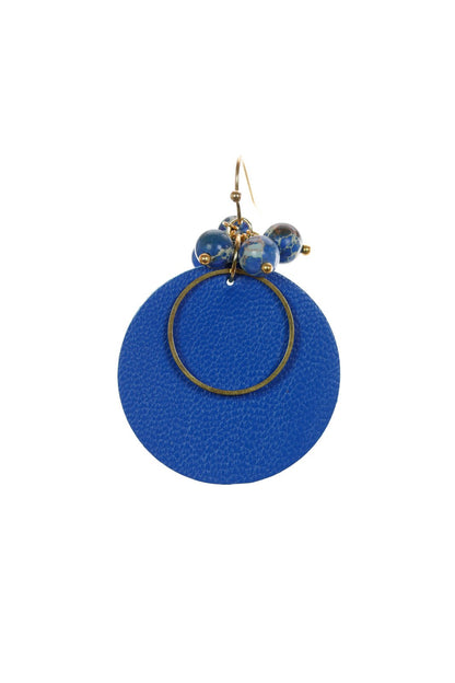 Cercei Cerc (3.5 cm) - Albastru Cobalt