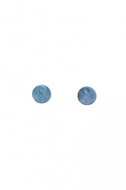 Cercei Cerc (2.5 cm) - Albastru Sidefat
