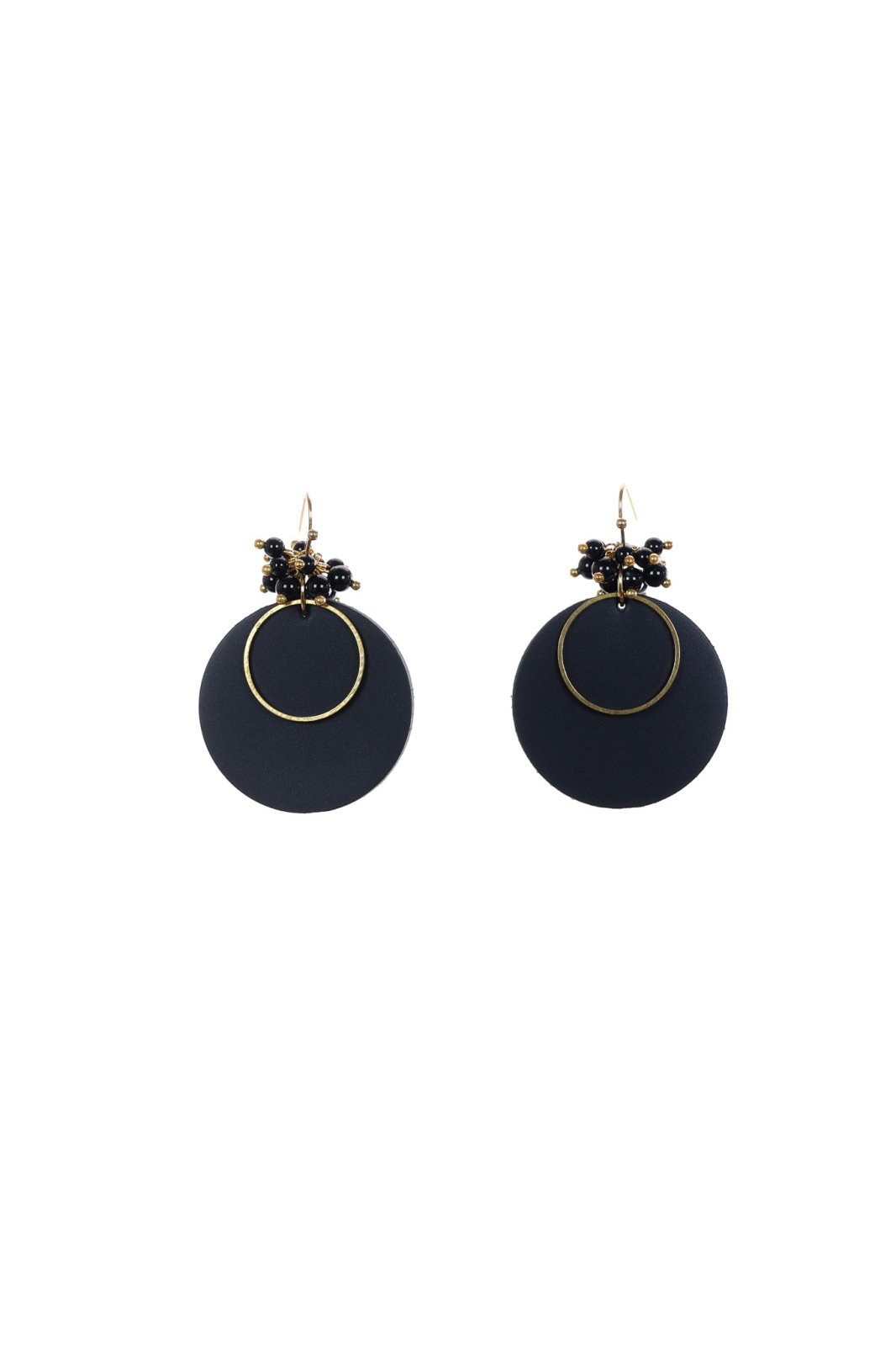 Cercei Cerc (3.5 cm) - Negru