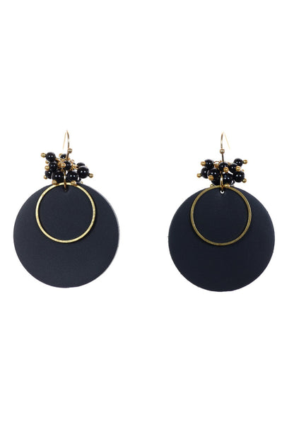 Cercei Cerc (3.5 cm) - Negru