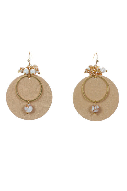 Cercei Cerc (3.5 cm) - Bej