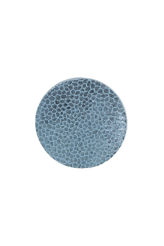 Cercei cerc (2.5 cm) - Albastru metalic