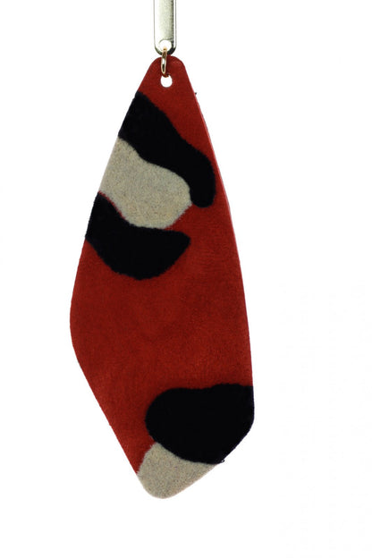 Cercei geometrici - Rosu + negru