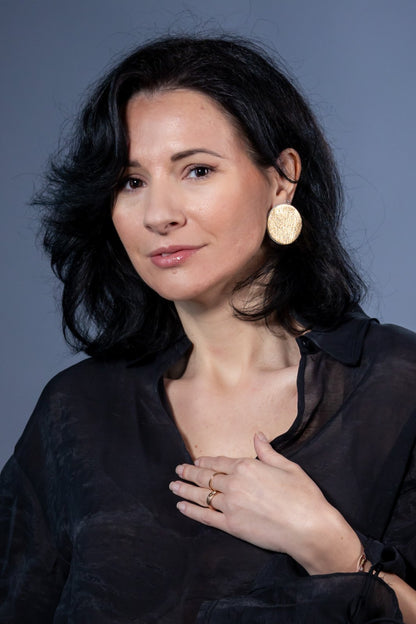 Cercei cerc (3CM) - Auriu