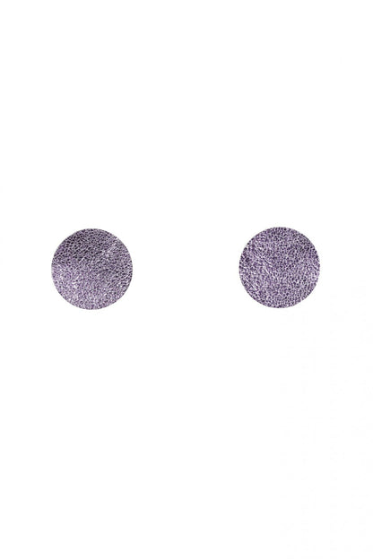 Cercei cerc (3,5cm) - Lila metalizat