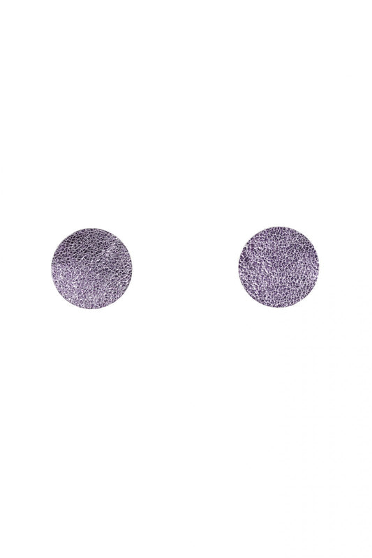 Cercei cerc (3,5cm) - Lila metalizat