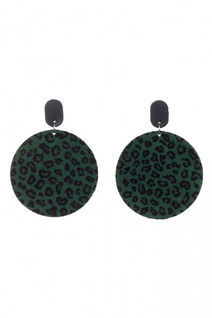 Cercei Cerc (5 cm) - Leopard Verde