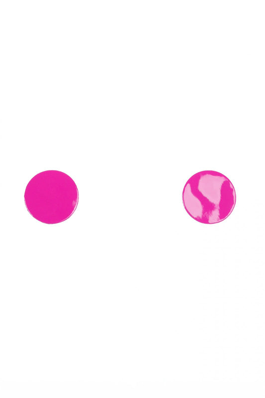 Cercei cerc(2,5 cm) - Fuchsia lacuit
