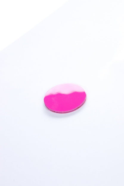 Cercei cerc(2,5 cm) - Fuchsia lacuit