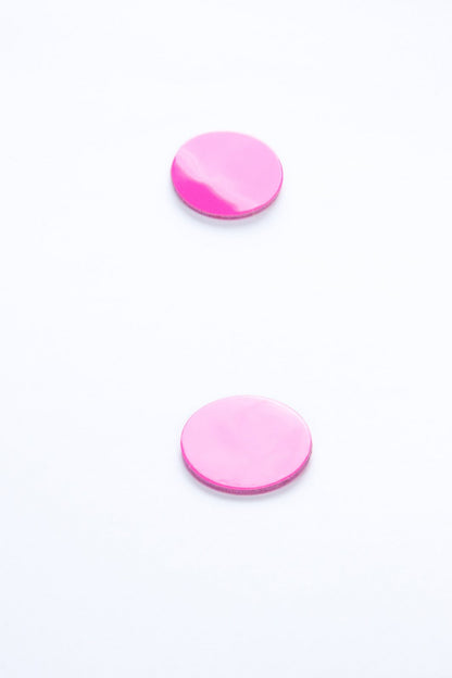 Cercei cerc(2,5 cm) - Fuchsia lacuit