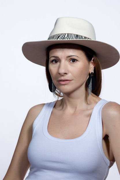 Cercei Cerc cu lanturi - Negru