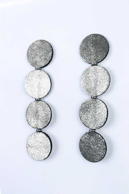 Cercei cercuri - Gri cu sclipici
