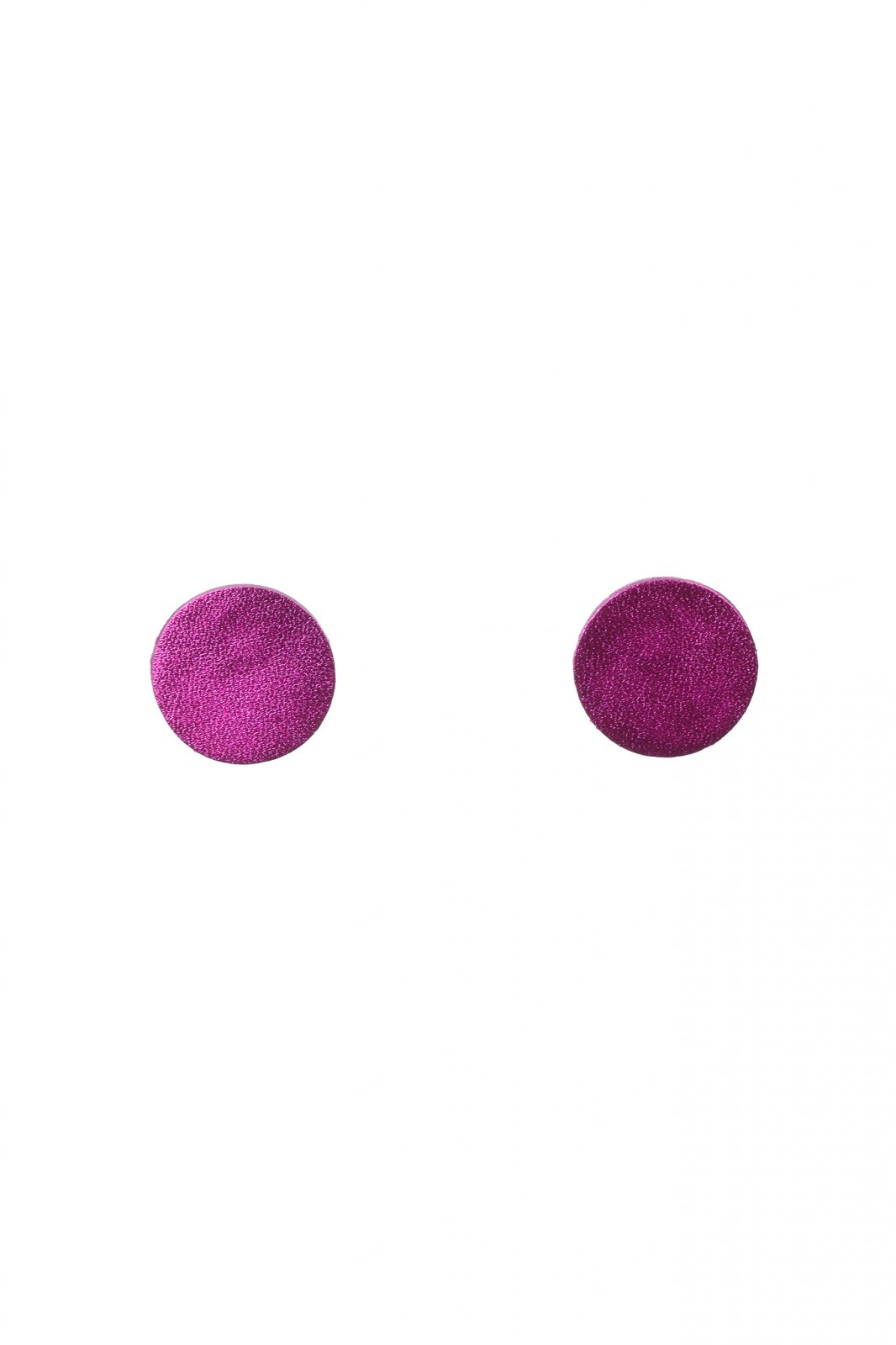 Cercei cerc(2,5cm) - Fuchsia metalic - Handmade - HAIArt România - Vedere principală