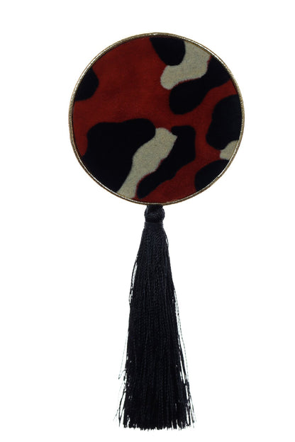 Cercei Cometa - Negru + Caramiziu