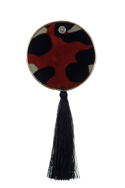 Cercei Cometa - Negru + Caramiziu