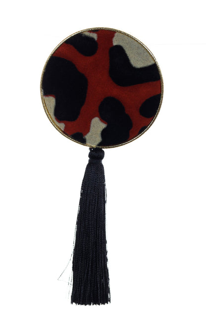 Cercei Cometa - Negru + Caramiziu