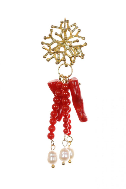 Cercei asimetrici marini - Rosu