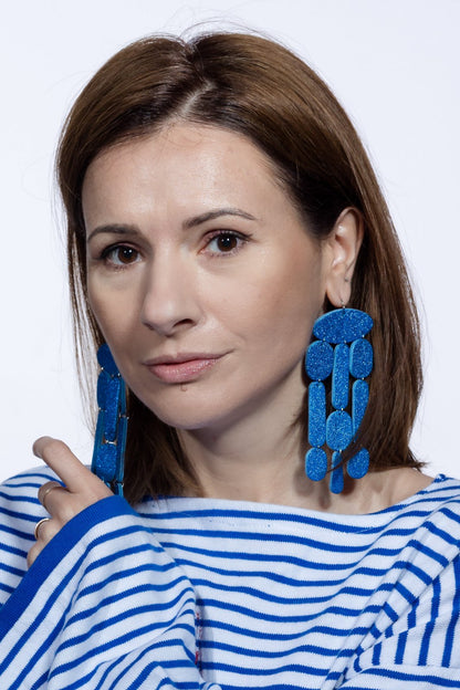 Cercei Confetti - Albastru