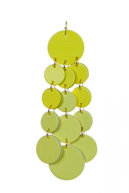 Cercei Confetti - Galben + Verde pal
