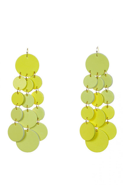 Cercei Confetti - Galben + Verde pal