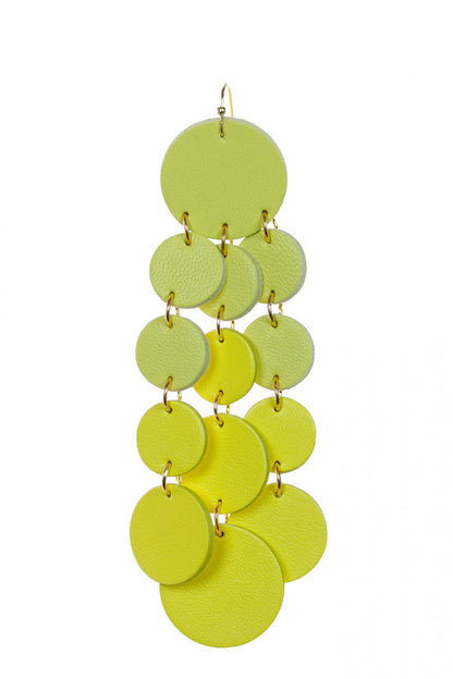 Cercei Confetti - Galben + Verde pal